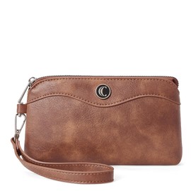 CLUCI Wristlet Wallets for Women Travel Phone Handbag Leather Clutch Purses with Card Slots