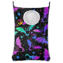 Cesto colgante para ropa sucia con 2 ganchos para la puerta y calcomanía, bolsa de almacenamiento plegable para recámara grande para guardar ropa sucia y ahorrar espacio, 30 x 20 pulgadas