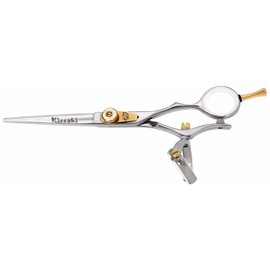Kissaki Hair Scissors Gokatana 6.0 inches Silver W Double Swivel Hair Cutting Shears Hairdressing Scissors