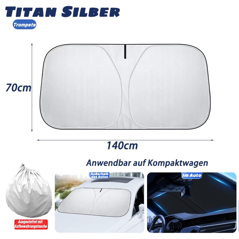 Anyingkai Sun Protection Car Front Windscreen Interior, Car Sun Protection
