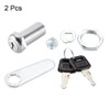 sourcing map Cam Lock 1-1/2" Cylinder Long Cabinet Locks with