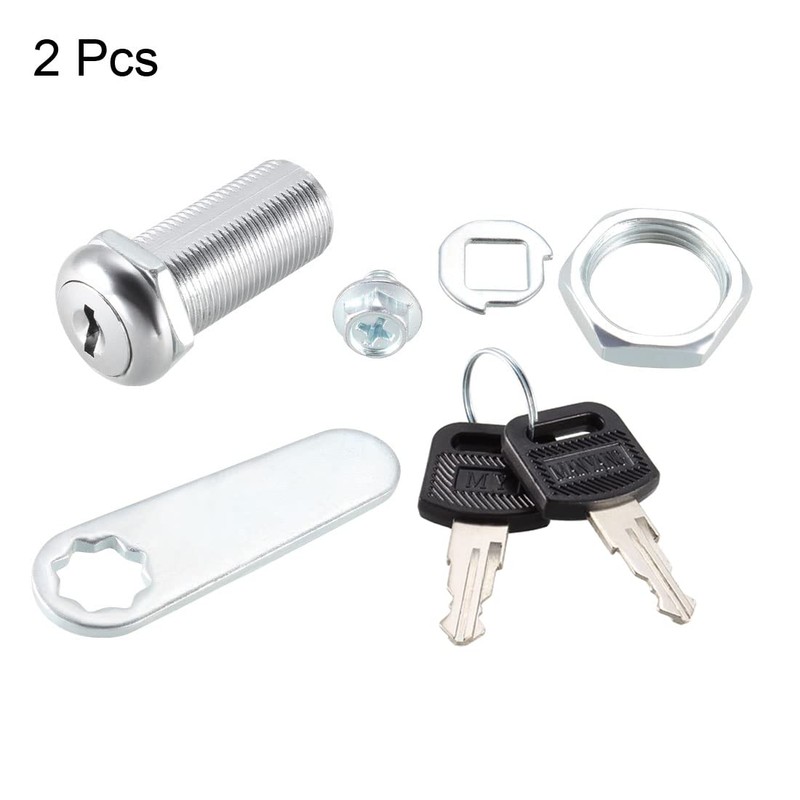 sourcing map Cam Lock 1-1/2" Cylinder Long Cabinet Locks with