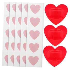 COLLBATH 20pcs Heart Shaped Bandages and Breathable Plasters for Boy Girl and Adults Cute Irregular Cartoon Design for Wound Care Red Love Shape