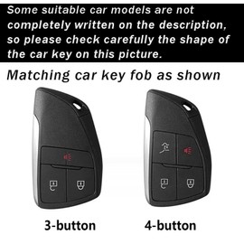 ontto Car Key Case with Keychain Chevy Silverado Suburban Tahoe 2021-2024 Leather Key Fob Cover Shell Fit for GMC Yukon Yukon/XL/Denali Sierra 1500 2500HD 3500HD 2021-2023,Blue