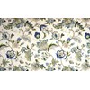Brissac Sapphire Floral Linen Fabric