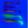Rubber Fish Set with Glow Stick/Attractant/Rattle Channel 12 cm 20x