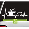 K1148 Blacksmith Anvil and Hammer Heartbeat Lifeline Monitor Decal Sticker