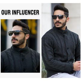 DUCO 8325 Men's Sunglasses, Polarized Sunglasses, Full Carbon Fiber Design, For Driving, Fishing, Sunglasses, UV Protection, Wellington, Stylish, multicolor (black / gray)