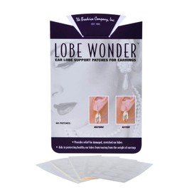 Lobe Wonder - The ORIGINAL Ear Lobe Support Patch for Pierced Ears - Eliminates the Look of Torn or Stretched Piercings - Protects Healthy Ear Lobes from Tearing - 120 Patches - Clear & Latex-Free
