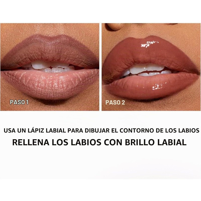 Lápiz de Labios y Pintalabios Líquido 2 en 1 con