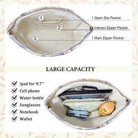 Sunwel Fashion Top Zipper Floral Quilted Bag Small Tote Bag for Women