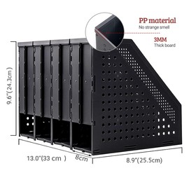 Elezeal Foldable Magazine File Holder Durable File Desktop Document Cabinet Organiser Book Shelves Magazine Folder Paper Filing Rack For Books, CDs, Shelves, Office, Library, Home and School