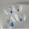 [M;H #] Summer sea handmade nail tips - Enter Lake