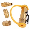 RV Propane Quick Connecting Adapter 1/4 Inch Shutoff Valve and