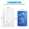 Vicloon 2 x Transparent ID Card Sleeves with Thumb Slot,