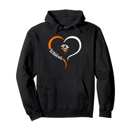 Marcellus Wildcats Logo Half Heart Slogan HS Pullover Hoodie