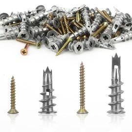 100 Stück Gipskartondübel,Selbstbohrender Rigips Dübel mit Schrauben,Hohlraumdübel Set,Rigips Dübel für Schwere Lasten,Trockenbau Dübel zur Befestigung In Beton, Ziegeln, Gipsbauplatten Uvm