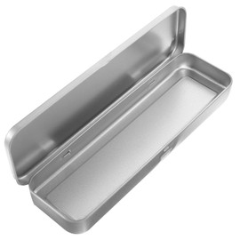 NUOBESTY Metal Pen Pencil Case Stationery Box Empty Foldable Tin School Supplies Pen Holder Makeup Brush Organiser