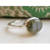 Labradorite Gemstone Sterling Silver Ring US Size 9 / Diameter