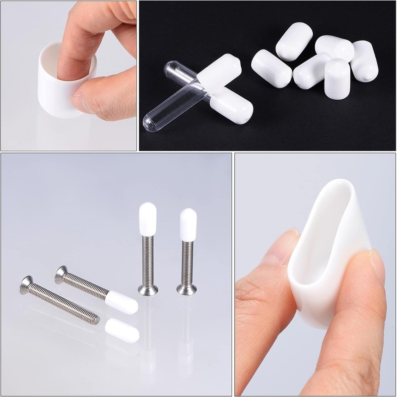 Boxonly 100pcs Rubber End Caps 8mm ID Vinyl Round End