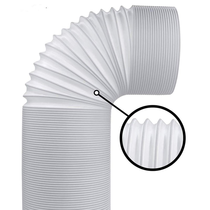 Batreetek Air Conditioning Exhaust Duct Hose, Left Rotation, Counterclockwise, Ventilation,