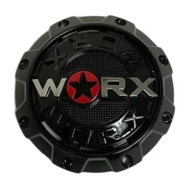 Ultra Wheel/Worx Worx By Ultra 8 Lug Gloss Black Wheel Center Cap 30171765F-A Short Round