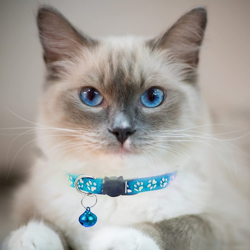 Hepplly 2X Safety Cat Collars Quick Release with Bell,Adjustable 20-32cm
