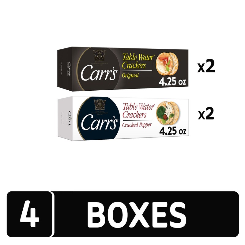 Carr's Table Water Crackers, Baked Snack Crackers, Party Snacks, 2