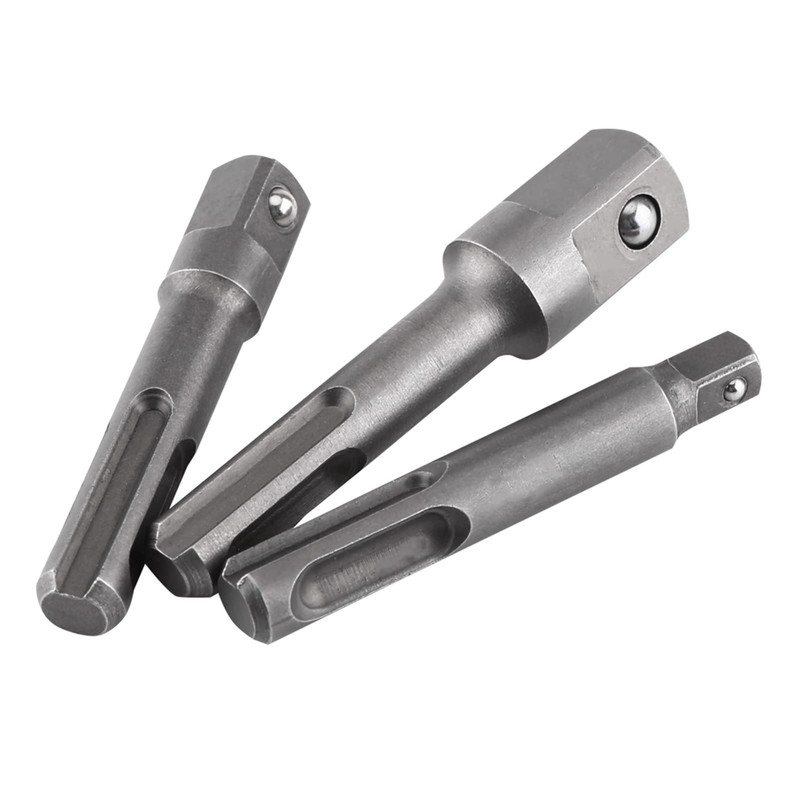 HilBeliFU 4Pcs SDS Plus Adapter Set, 1/4 3/8 1/2in SDS