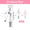 Gjinxi 2PCS Cute Cat Keychains, Fuzzy Kitty Cat Keychain for