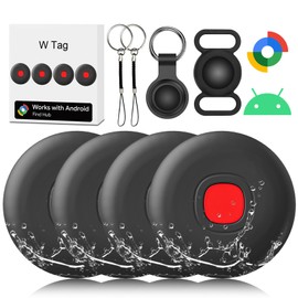 Air Tags-4 Pack Android, Bluetooth Air Tags for Android, Item Finder for Android, Google's Find Hub App, Android Tracker, Luggage Tag Tracker, Waterproof Item Locator for Keys, Wallet, Pets (Black)