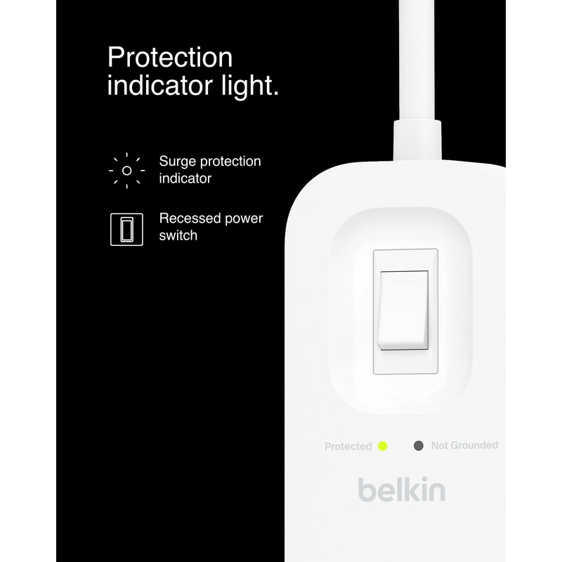 Belkin SurgePro 4-Outlet Surge Protector with Dual USB-C 30W, 2M
