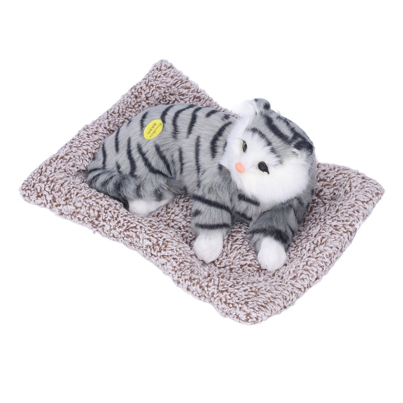 Cat Ornament Simulation Design Vivid Cute Plush Lying Cat with