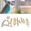 Bird Chewing Toys Hanging Natural Wood Parrot Swing Chewing Toys
