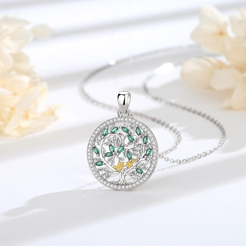 CELESTIA Tree of Life Necklace 925 Silver Women's Tree of