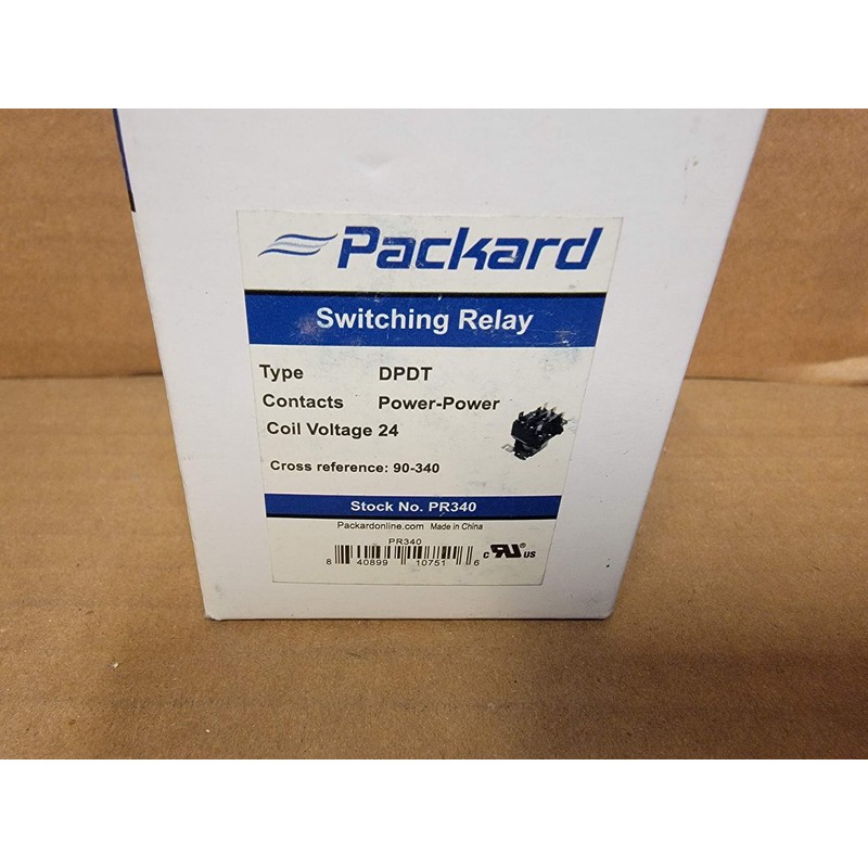 Packard Pr340 Switching Relay Dpdt- 24 Coil Voltage