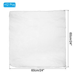 PATIKIL Dance Scarves, 12 Pcs Square Juggling Scarves 24 by 24 Inches for Play Magic Music Activity Juggling Dressing, White