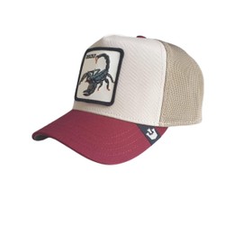Goorin Bros. The Farm Deadly Adjustable Trucker Hat, Unisex, Scorpion Beige Purple, One Size, multicolour, One size