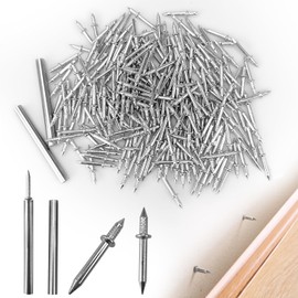 Pack of 240 Nails, Double-Headed Nails Wall, Seamless Nail with Double-Headed Skirting Thread, Nail for Skirting Boards without Marks, Invisible Safety Screws with Double Head Nails for Home