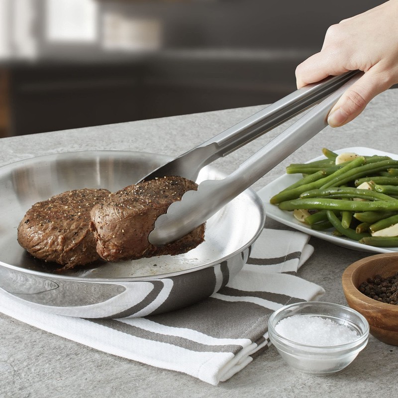 KitchenAid - Tongs, Stainless Steel Utility Tongs with Locking Mechanism