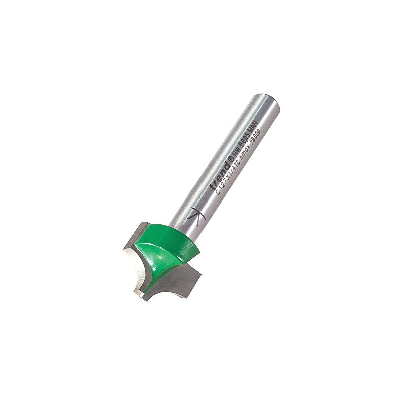 Trend CraftPro Ovolo Rounded Over Router Cutter Bit, 1/4 Inch