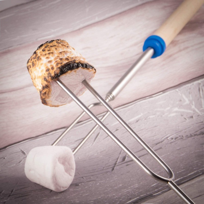 Ajmyonsp Marshmallow Roasting Sticks Smores Stick for Fire Pit -