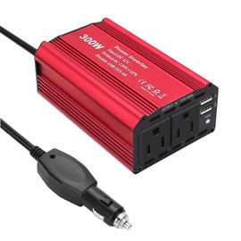 300W Power Inverter DC 12V to 110V AC – High-Performance Car Inverter with 4.2A Dual USB Adapter for Reliable On-The-Go Charging