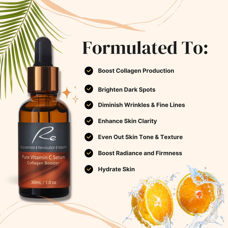 Re Regarding Skin Vitamin C Serum Collagen Booster with Hyaluronic