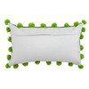 Divine Home Infinity Solids Outdoor Pillow, Green, 12" x 20"