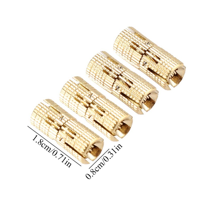 4Pcs Pack Copper Brass Cabinet Gift Box Concealed Barrel Hinge