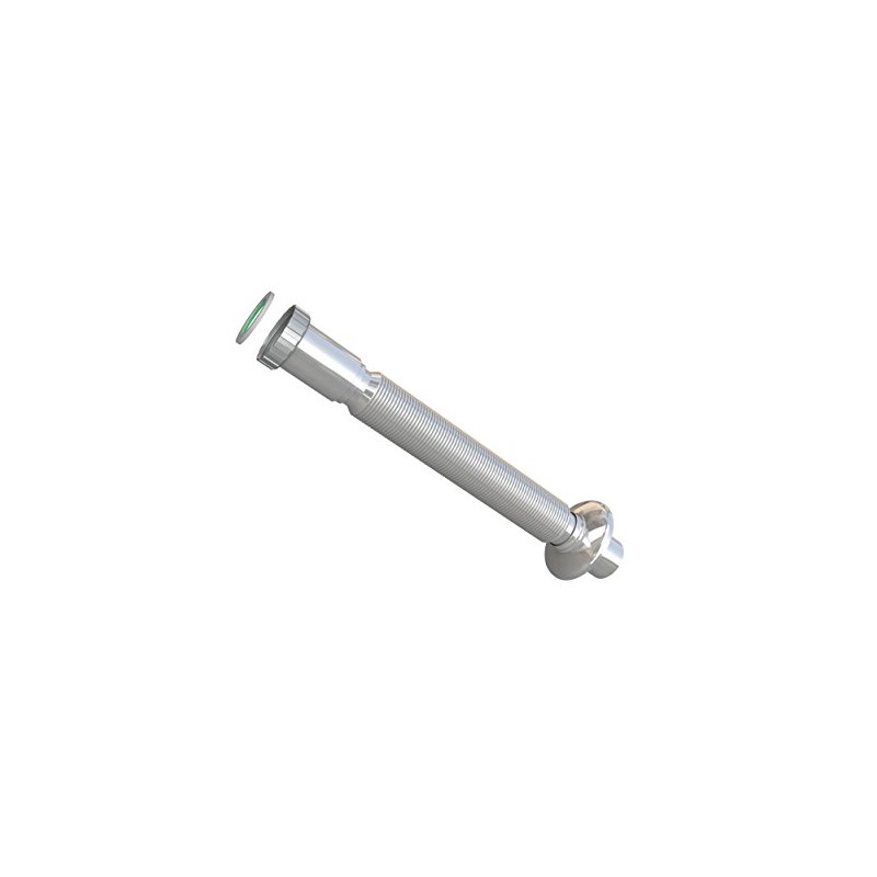 Flexible Outlet Pipe 1.1/4 Chrome-Plated Extendible Outlet of 32 mm