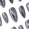 Sun&Beam Nails Handmade Nail Tips, Medium, Long, Almond, Solid, Black,