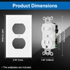 BESTTEN 2 Pack Combination Toggle Light Switch and Duplex Receptacle