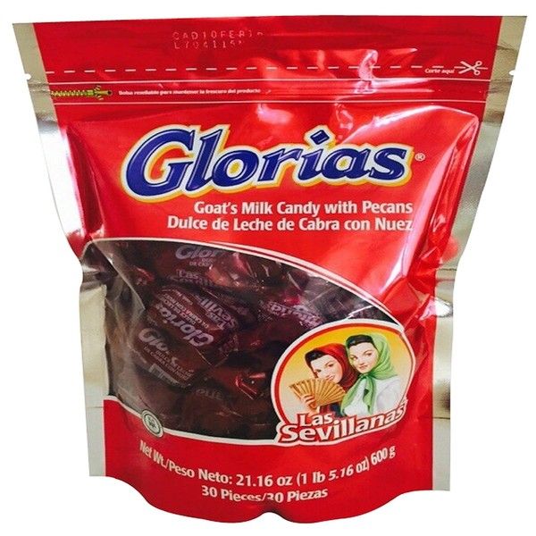 Las Sevillanas Glorias Goat Milk & Pecan Candy ( 30 in a Pack ), 21.16 oz